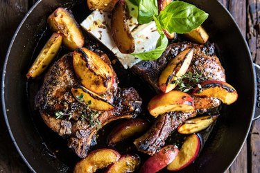 balsamic peach pork chops