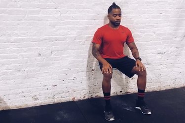 Proper form for wall sits.