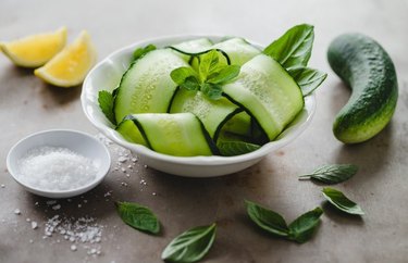 Greek Cucumber “Noodle” Salad recipe