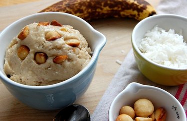 Banana Coconut & Salted Macadamia Nut Ice Cream healthy homemade ice cream recipes