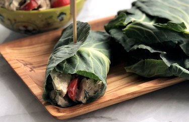 Tangy Tuna Salad in Collard Wrap collard greens recipes