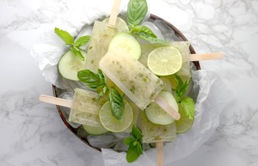 Cucumber Lime Herb Pops cucumber recipes