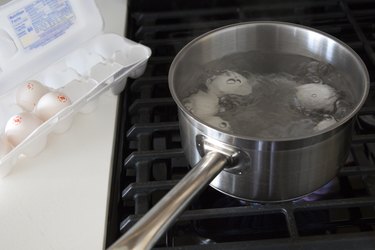 boiling water for eggs