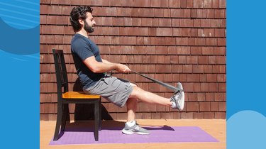 2. Seated Calf Stretch With Band