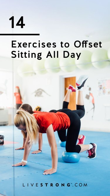 Exercises to offset sitting all day graphic