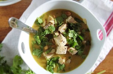 Curry Coconut Chicken, Cilantro and Almond Oatmeal broth-based recipes