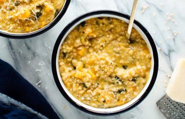 Steel-Cut Oat “Risotto” with Butternut Squash and Kale recipe