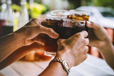 people drinking soda