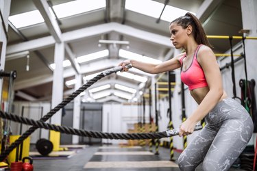 Battle Rope Workout On Cross Training