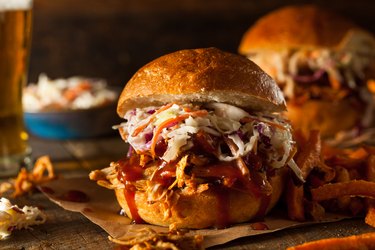 Homemade Pulled Chicken Sandwich