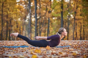 Yoga asana Salabhasana locust pose