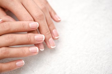 Beautiful Woman Hands. Spa and Manicure concept. Soft skin, skincare concept.