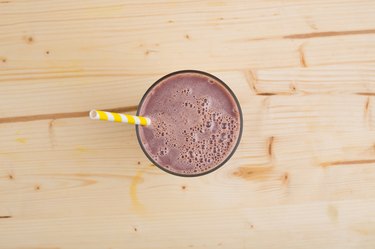 Chocolate Milkshake on wooden table