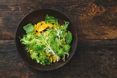 Summer salad with tomato and corn