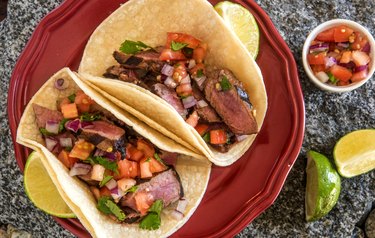 grilled beef taco