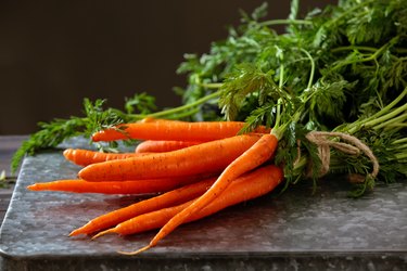 Heap of ripe carrots