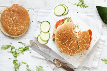 Healthy vegetarian burger