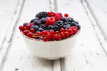 Wild berries in bowl