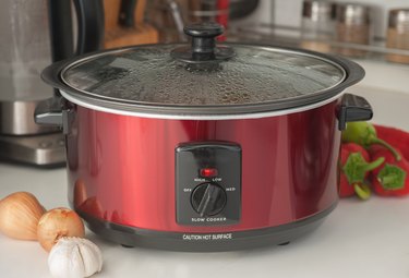 Slow Cooker on kitchen counter