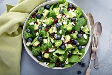 Fresh spinach and feta salad