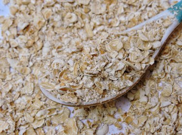 Oatmeal or crushed oat -The oat (Avena sativa) sometimes called the common oat, is a species of cereal grain grown for its seed. Mostly used as livestock feed. It is a healthy food rich in nutrients.