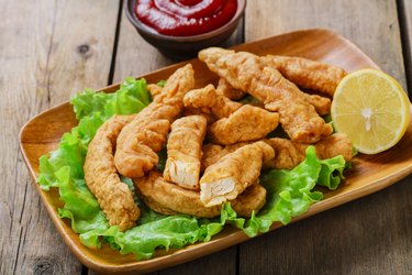 Baked chicken tenderloins with lemon