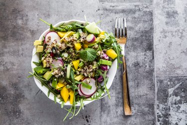 mango quinoa radish salad