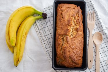 Baking healthy banana bread