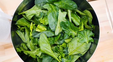 Photography of cup with spinach