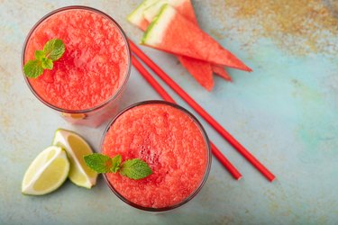 l-citrulline-rich Watermelon slushie with lime