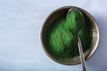 spirulina powder healthy dietary supplement
