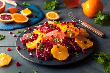 Raw Homemade Citrus Salad, a diuretic food