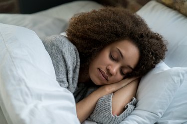 Portrait of a beautiful woman sleeping