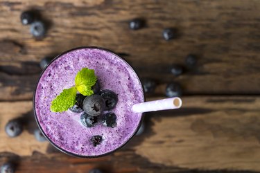 Blueberry smoothies juice