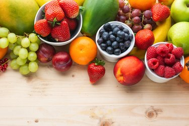 Healthy rainbow fruits