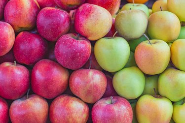 background texture colorful apples
