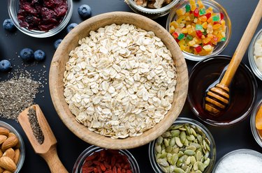 Ingredients for homemade granola