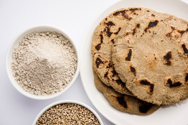 bajra / sorghum ki roti or pearl millet flat bread