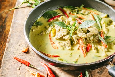 Green pork Curry Thai cuisine