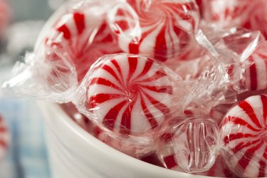 Sweet Red and White Peppermint Candy with peppermint oil benefits