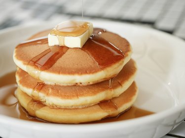 Close-Up Of Pancakes In Plate