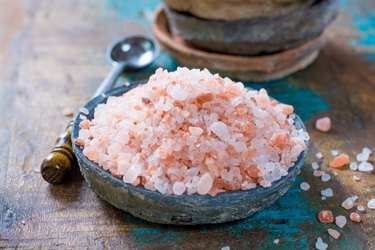 Natural pink salt from the Himalayas ready to use