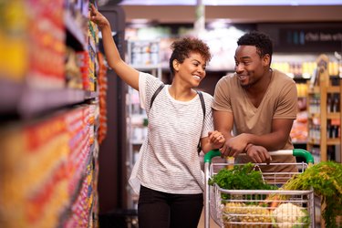 Shopping together for healthy food at target