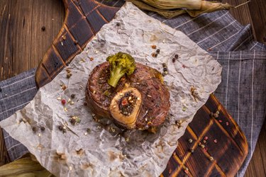 Baked beef shank steak