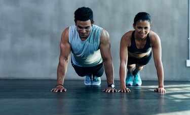 men doing girl push ups