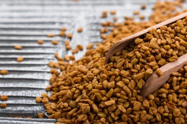 close view of fenugreek seeds, as an example of foods that cause bad body odor