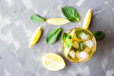 High Angle View Of arizona green tea