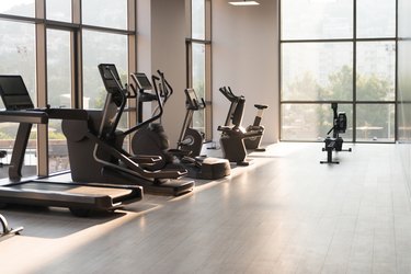 modern gym room fitness center equipment