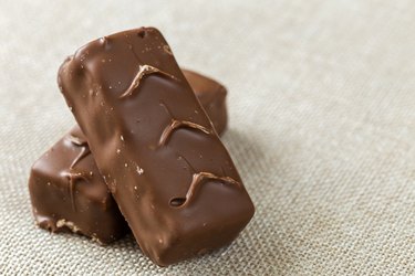 Chocolate candy Snickers bars may be a tasty treat but not a healthy snack.