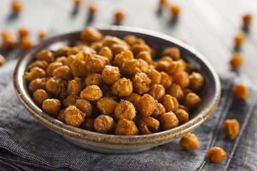 bowl of roasted chickpeas, as a natural remedy for insomnia